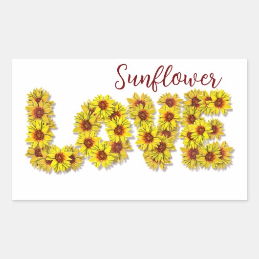Sunflower Love Sticker (Vorderseite)