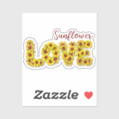 Sunflower Love Vinyl Sticker (Blatt)