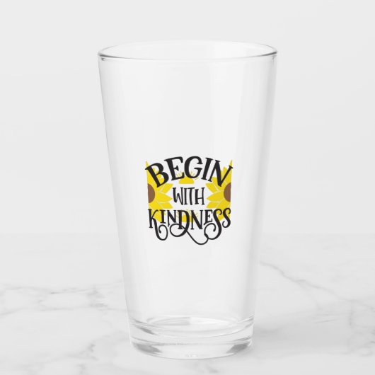 Sunflower Lover | Begin With Kindness Glas (Vorderseite)