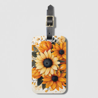Sunflower luggage tag gepäckanhänger