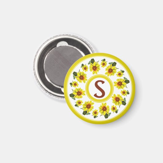 Sunflower Magnet (Vorderseite/Rückseite)