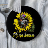 Sunflower Mamasaurus T Rex Dinosaur Mama Saurus Button (Beispiel)