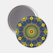 Sunflower Mandala Array Magnet (Vorderseite/Rückseite)