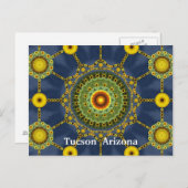 Sunflower Mandala Array Postcard Postkarte (Vorne/Hinten)