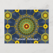 Sunflower Mandala Array Postcard Postkarte (Vorderseite)