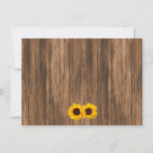 Sunflower Mason Jar Brautparty lädt ein Einladung (Rückseite)