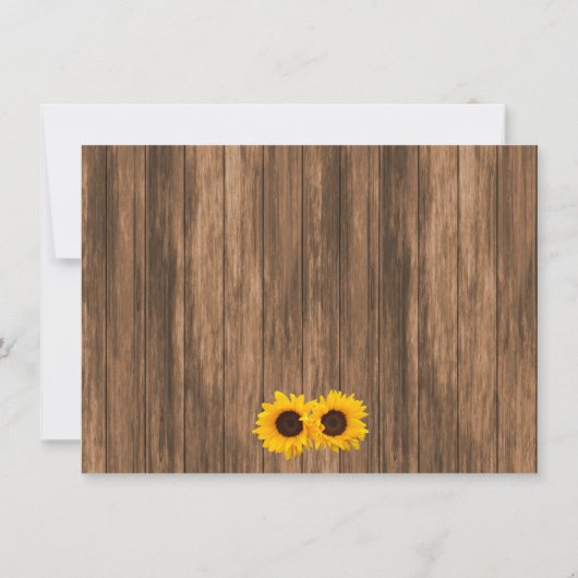 Sunflower Mason Jar Brautparty lädt ein Einladung (Rückseite)