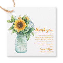 Sunflower Mason Jar Wedding Vielen Dank