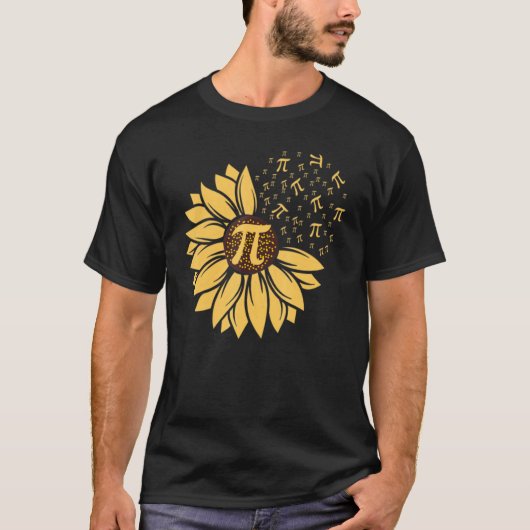 Sunflower Math Nerd Shirt Pi Symbol T shirt Pi Day (Vorderseite)
