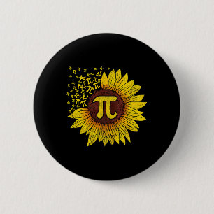 Sunflower Mathe Nerd Teacher Shirt Button