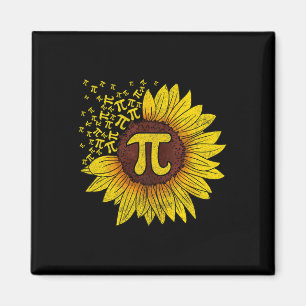 Sunflower Mathe Nerd Teacher Shirt Magnet