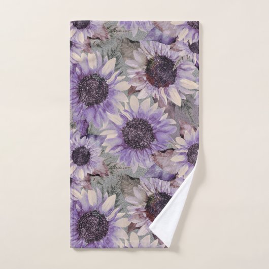 Sunflower Mauve Gemustert Badhandtuch Set (Handtuch)