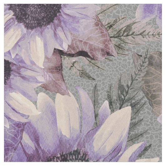 Sunflower Mauve Pattern Stoff (Nahaufnahme)