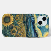 Sunflower Meadow in the Starry Night Case-Mate iPhone Hülle (Rückseite (Horizontal))