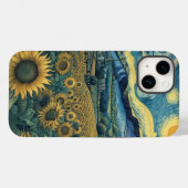 Sunflower Meadow in the Starry Night Case-Mate iPhone Hülle (Rückseite (Horizontal))