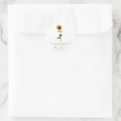 Sunflower Memorial Funeral Seed Packet Runder Aufkleber (Tasche)
