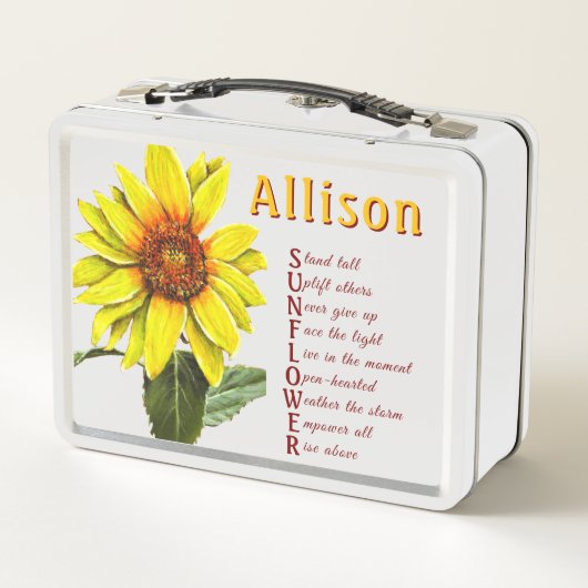 Sunflower Metal Lunchbox (Rückseite)
