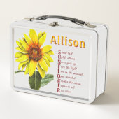 Sunflower Metal Lunchbox (Vorderseite)