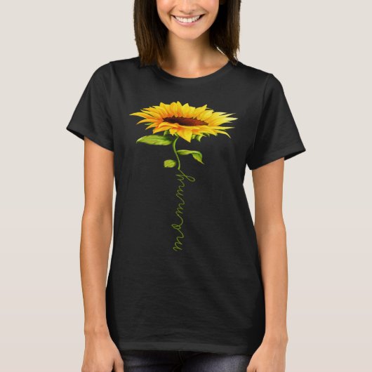 Sunflower Mommy Mother's Day Floral Funny Matching T-Shirt (Vorderseite)