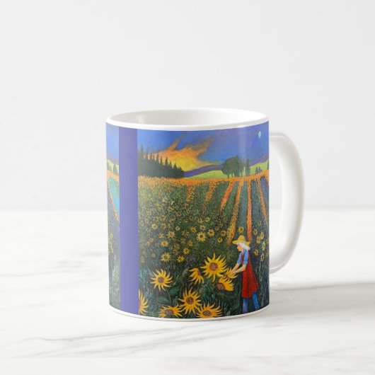 Sunflower Moon Kaffeetasse (VorderseiteRechts)