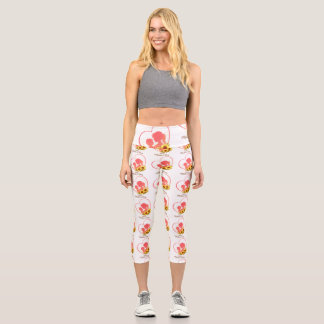 Sunflower Mother’s Day  – Mom & Baby Heart  Capri Leggings