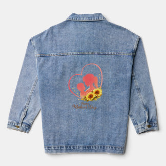 Sunflower Mother’s Day  – Mom & Baby Heart  Jeansjacke