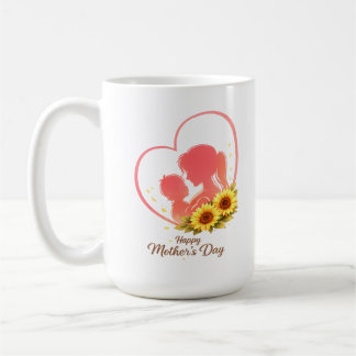 Sunflower Mother’s Day  – Mom & Baby Heart  Kaffeetasse
