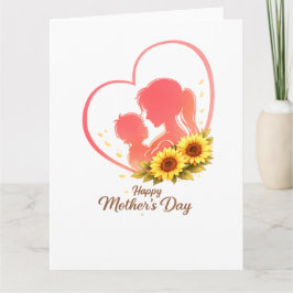 Sunflower Mother’s Day – Mom & Baby Heart Karte