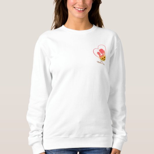Sunflower Mother’s Day  – Mom & Baby Heart  Sweatshirt (Vorderseite)