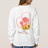 Sunflower Mother’s Day  – Mom & Baby Heart  Sweatshirt (Rückseite)