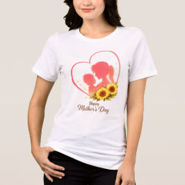 Sunflower Mother’s Day – Mom & Baby Heart Tri-Blend Shirt