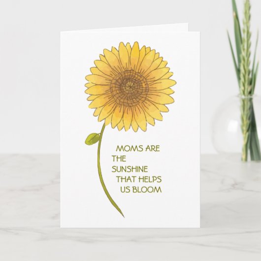 Sunflower Mother's Day Card Karte (Vorderseite)