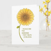 Sunflower Mother's Day Card Karte (Gelbe Blume)