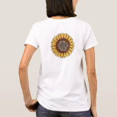 Sunflower Motivational Quote Rustic Hand‑Drawn   T-Shirt (Rückseite)