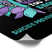 Sunflower Motivational Suprt Suicide Prevention Aw Poster (Ecke)