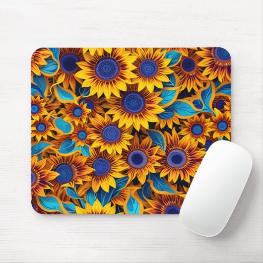 Sunflower Mouse Pad Mousepad (Mit Mouse)