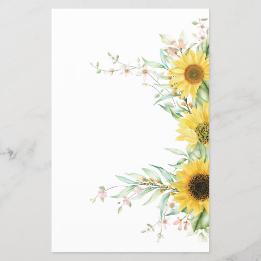 Sunflower Name that love song shower game card Flyer (Hinten)