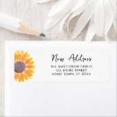 Sunflower New Address Return Address Label (Insitu)