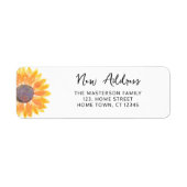 Sunflower New Address Return Address Label (Vorne)