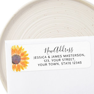 Sunflower New Zuhause Return Address Label