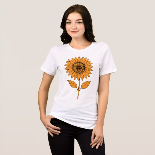 Sunflower Nightfall Tri-Blend Shirt (Vorderseite voll)