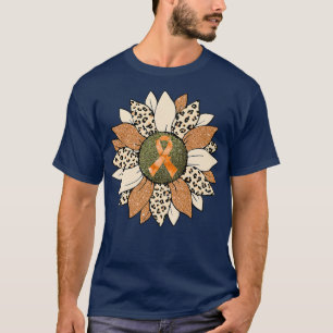 Sunflower Orange ADHD Awareness Girl Women Warrior T-Shirt