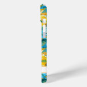 Sunflower Painting Monogrammed Case-Mate iPhone Hülle (Rückseite / Links)