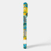 Sunflower Painting Monogrammed Case-Mate iPhone Hülle (Rückseite / Rechts)