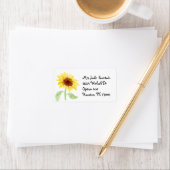 Sunflower painting Return Address Mailing Label Adressaufkleber (Insitu)