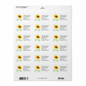 Sunflower painting Return Address Mailing Label Adressaufkleber (Vorne)