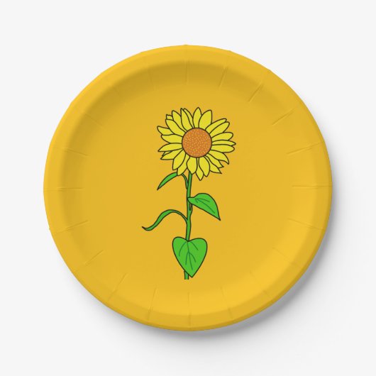 Sunflower Paper Plate Pappteller (Vorderseite)