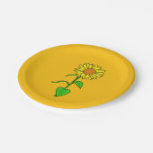 Sunflower Paper Plate Pappteller (Schrägansicht)