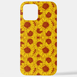 Sunflower Pattern – Bright Yellow Floral Aesthetic iPhone 12 Pro Max Hülle