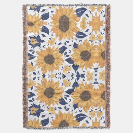 Sunflower pattern cozy Blanket for New Home Decke (Vorderseite Vertikal)
